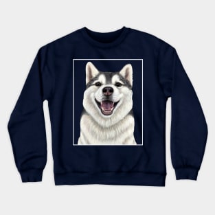 Siberian Husky - Up close dog Crewneck Sweatshirt